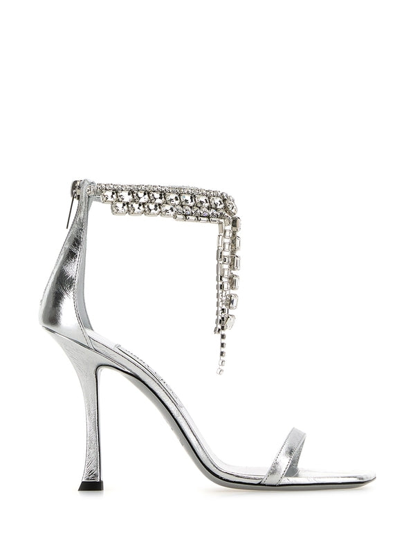 Verity Crystal Anklet Sandal Heels