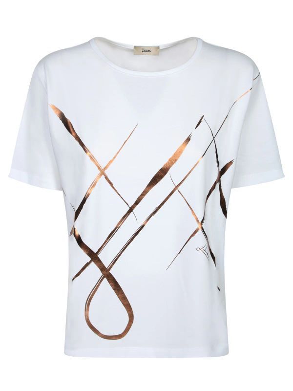 Short-Sleeve Cotton Blend T-Shirt