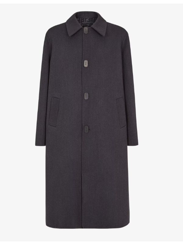 Back Logo Patch Single Wool Coat