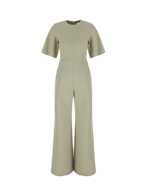 Pocket Detail Wool Jumpsuit