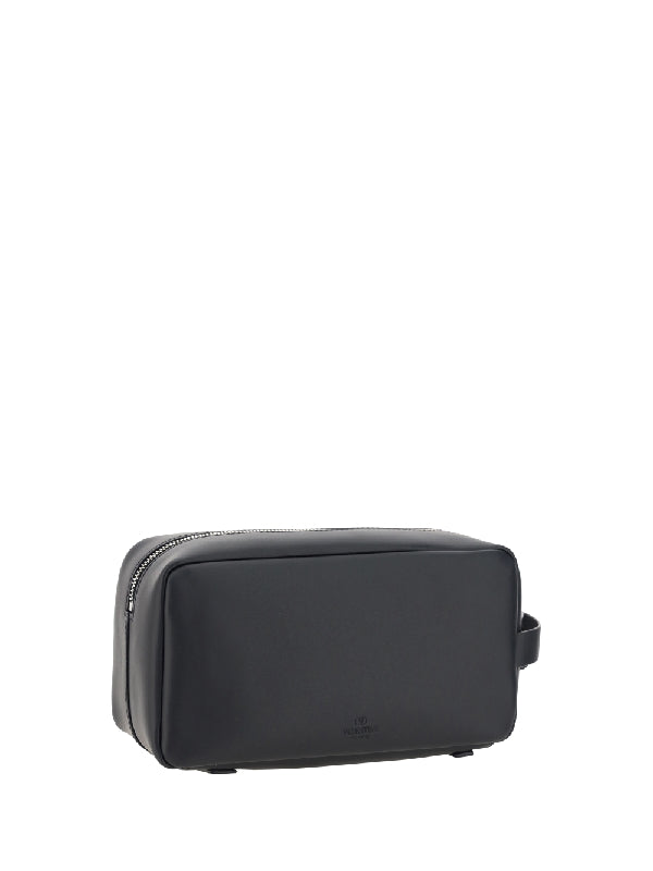 VLTN Logo Leather Clutch Bag