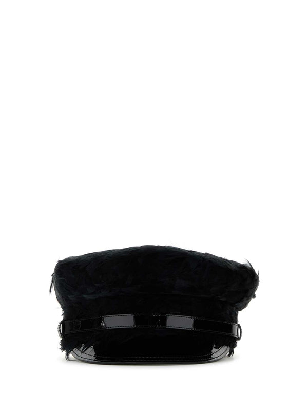 Feather Detail Newsboy Cap