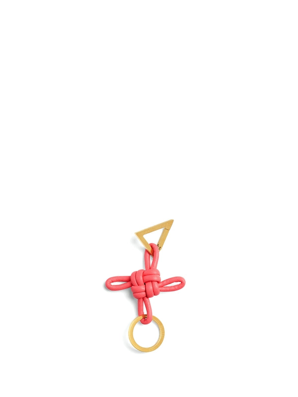 Triangle Charm Leather Keyring