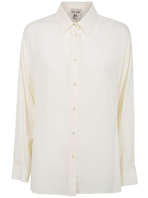 Button Down Silk Blend Shirt