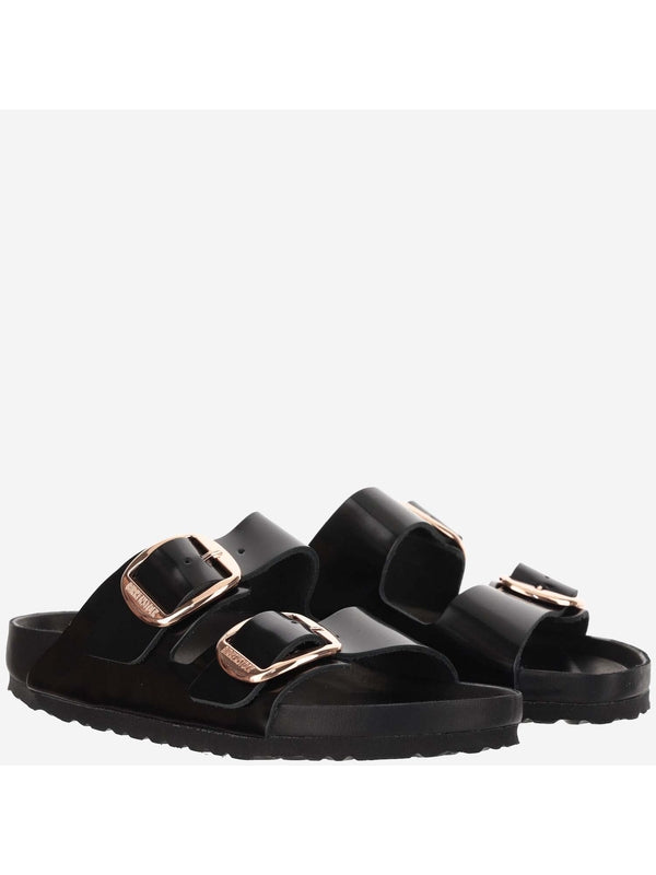 Arizona Big Buckle Patent Leather Sandals