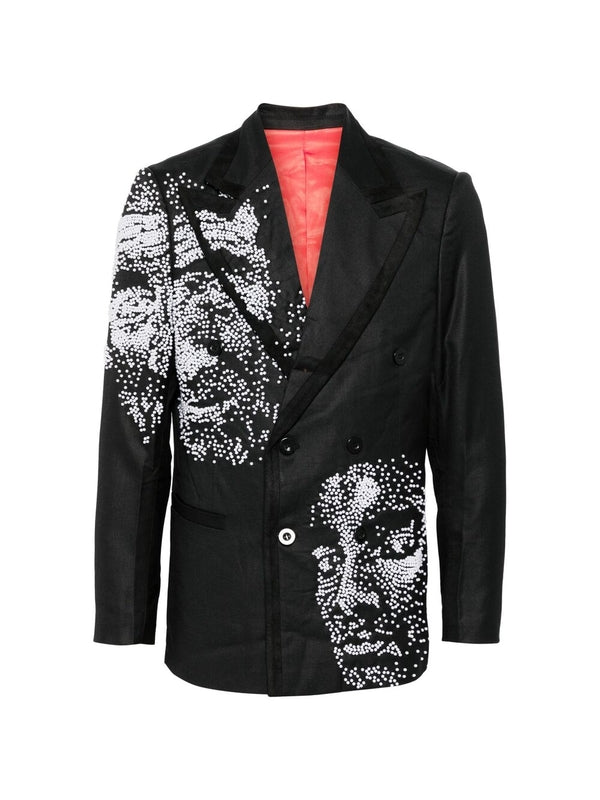 Graphic Bead Detail Jacket