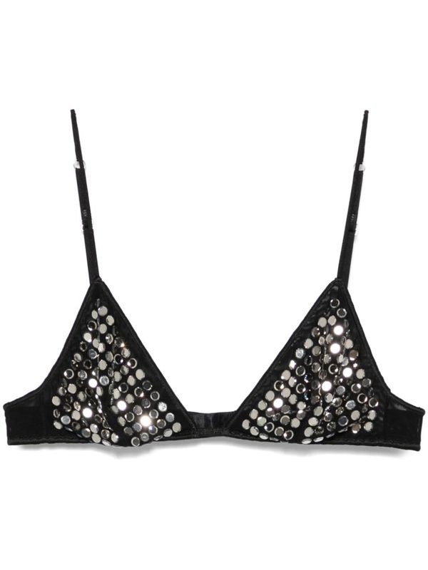 Crystal Decoration Triangle Bra