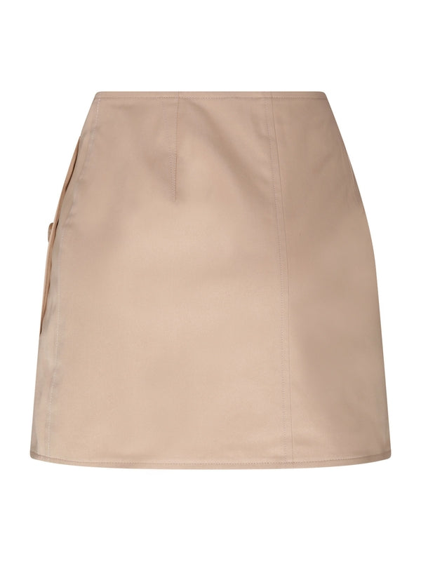 Wrap Cotton Mini Skirt