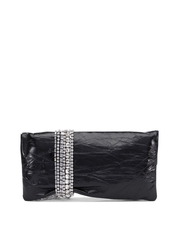 Vintage Metallic Leather Clutch Bag