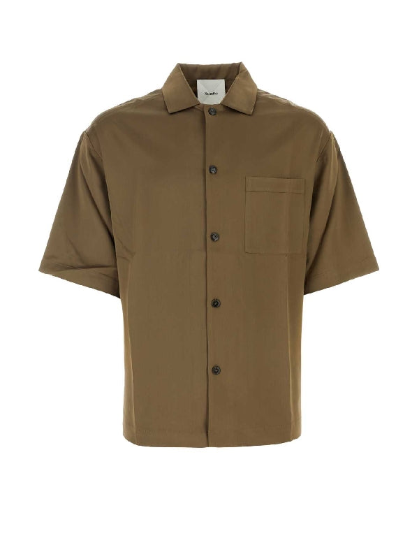 Satin Pocket Short Sleeve Shirt