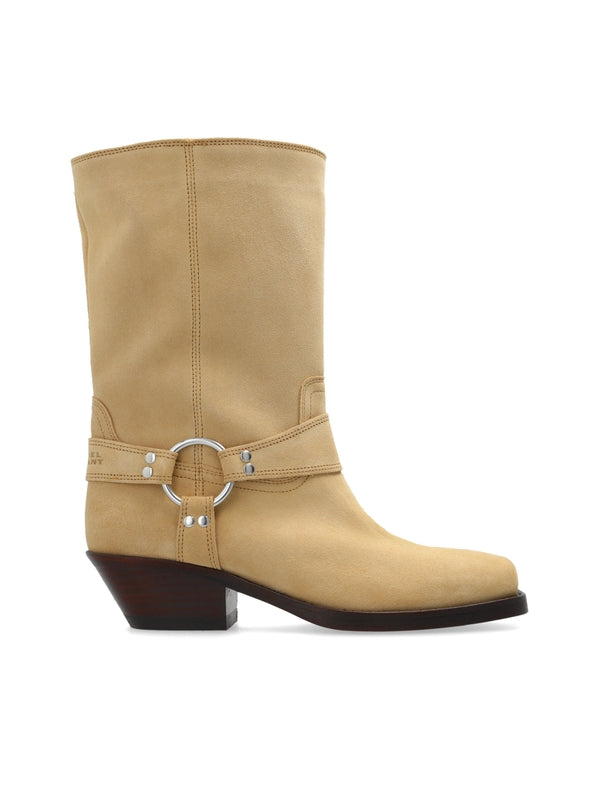 Boo Buckle Leather Mid Boots