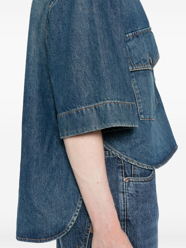 Mahsha Denim Short Sleeve
  Shirt