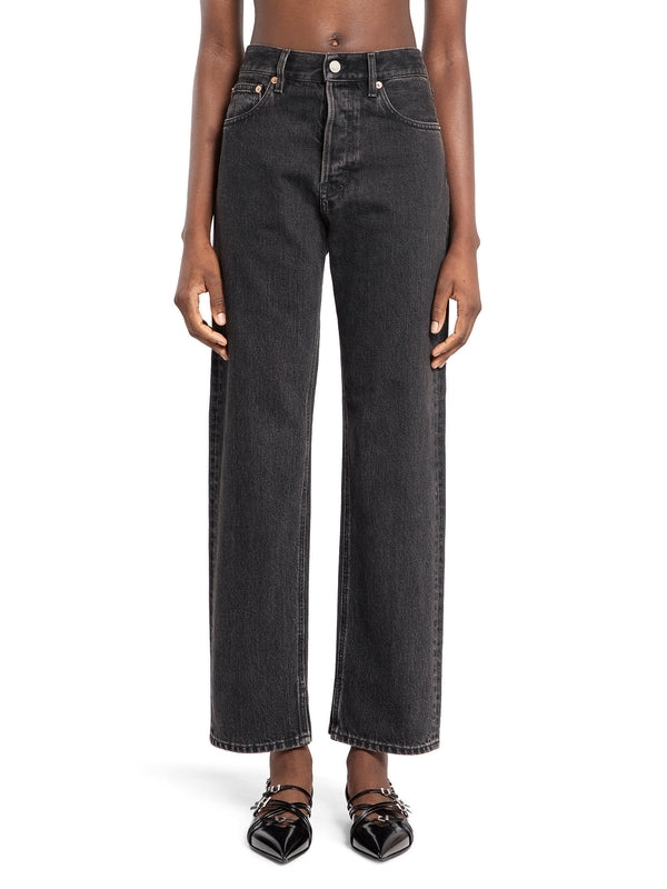 Black Cotton Denim Pants
