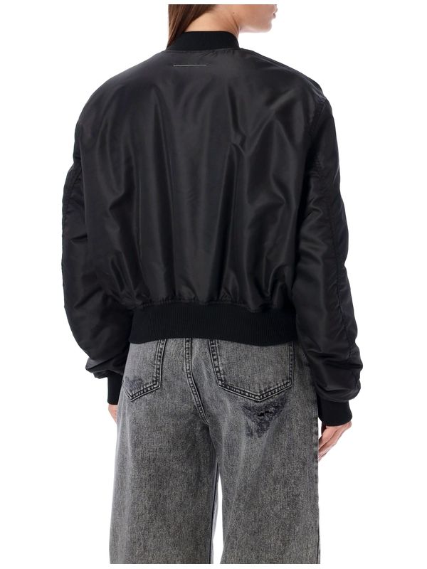 Back Stitch Nylon Bomber Jacket