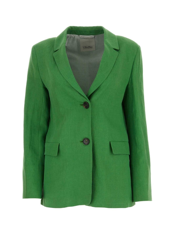 Single-Breasted Linen Jacket