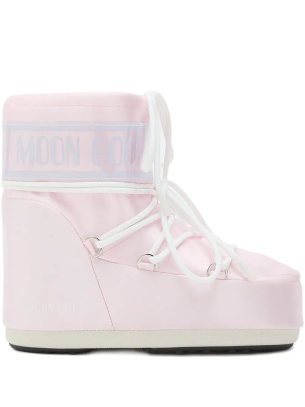 Moonboots Pink Lace-Up Boots