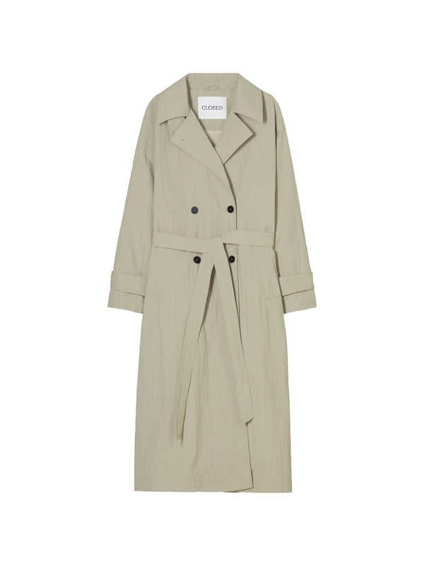Belt Detail Nylon Trench Coat