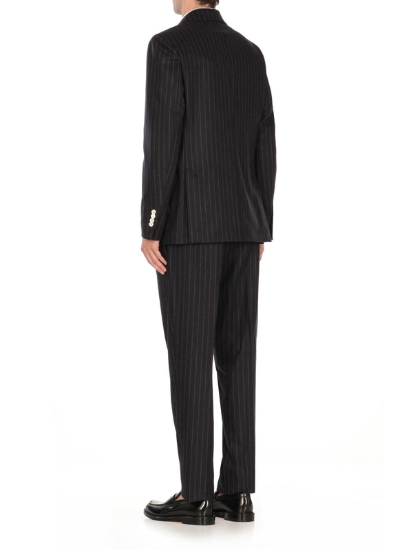 Pinstripe Wool Cashmere Setup Suit