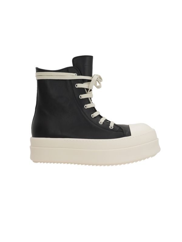 Rick Owens Black High Top Sneakers
