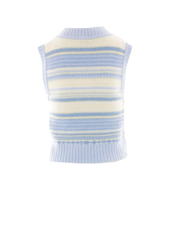 Stripe Alpaca Blend Knit Vest