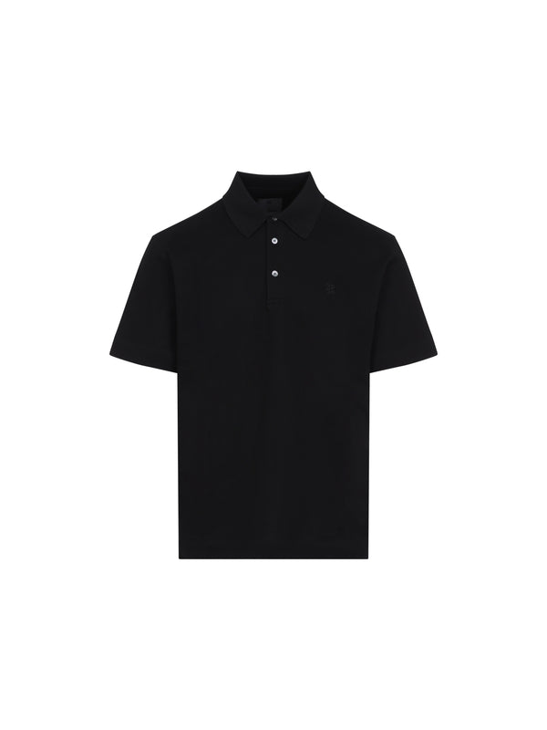 4G Logo Embroidery Cotton Short-Sleeve Polo Shirt