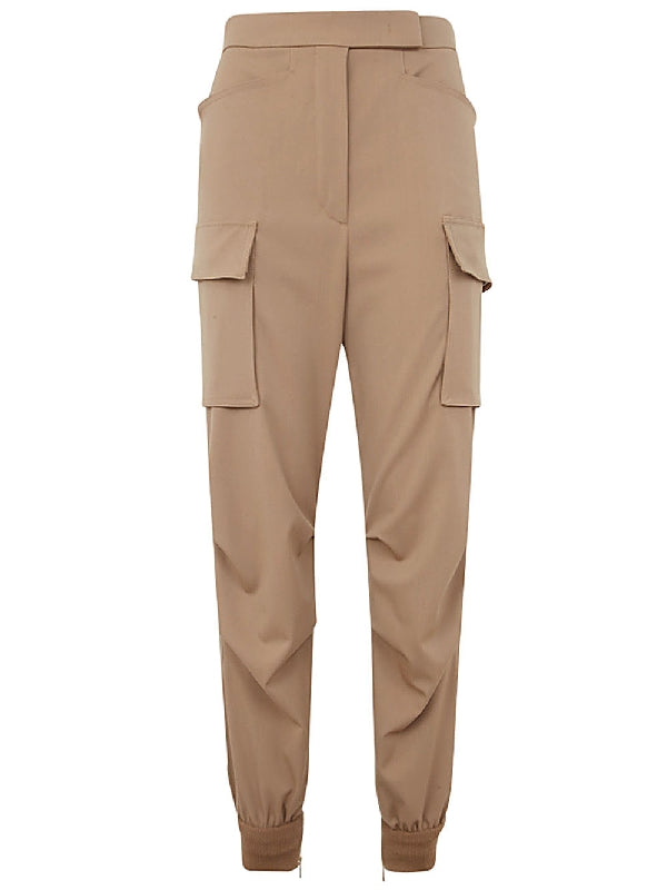 Wool Gabardine Cargo Pants