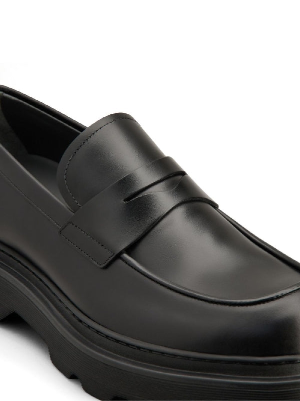 Black Calfskin Loafers