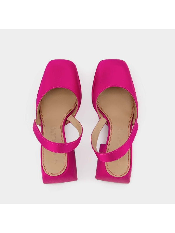 Jones Square Toe Slingback Heels