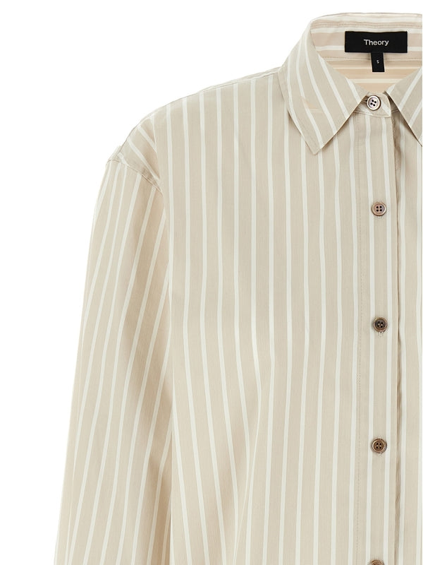 Stripe Cotton
  Blend Shirt