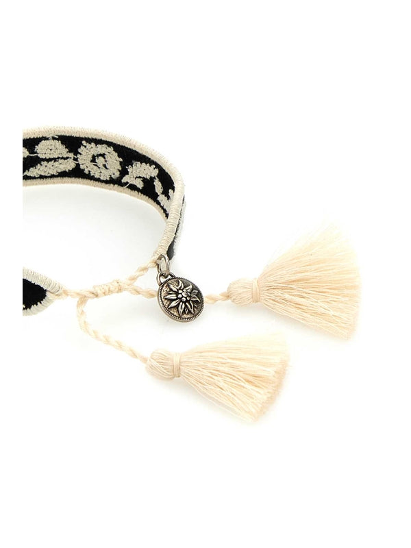 Embroidered Tassel Bracelet