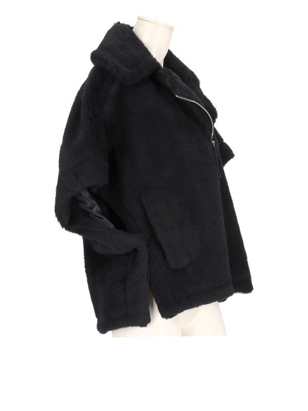 Teddy Shearling Zip-Up Jacket