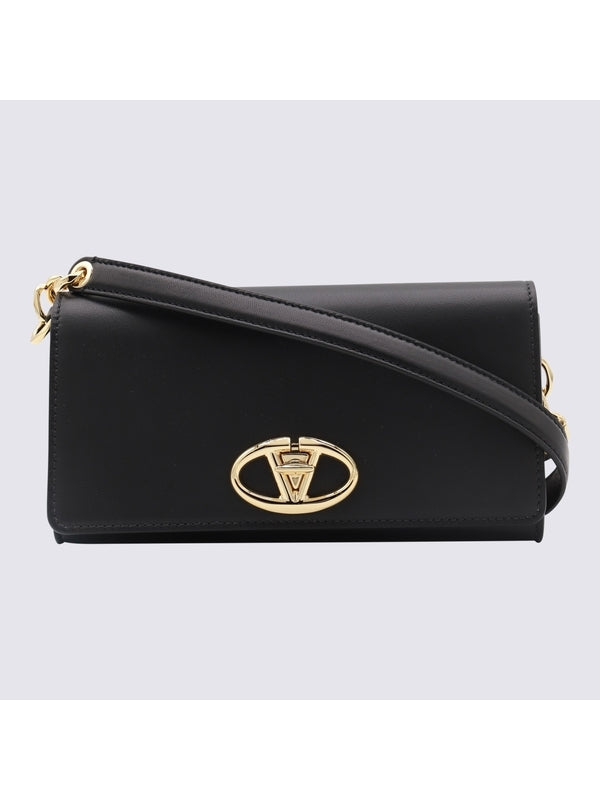 V Logo Leather WOC Shoulder Bag