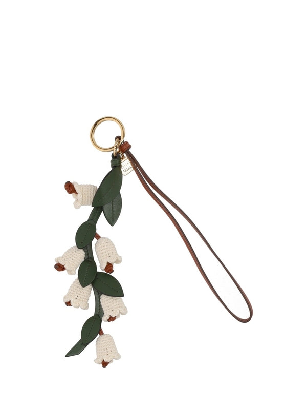 Trick Flower Leather Keyring