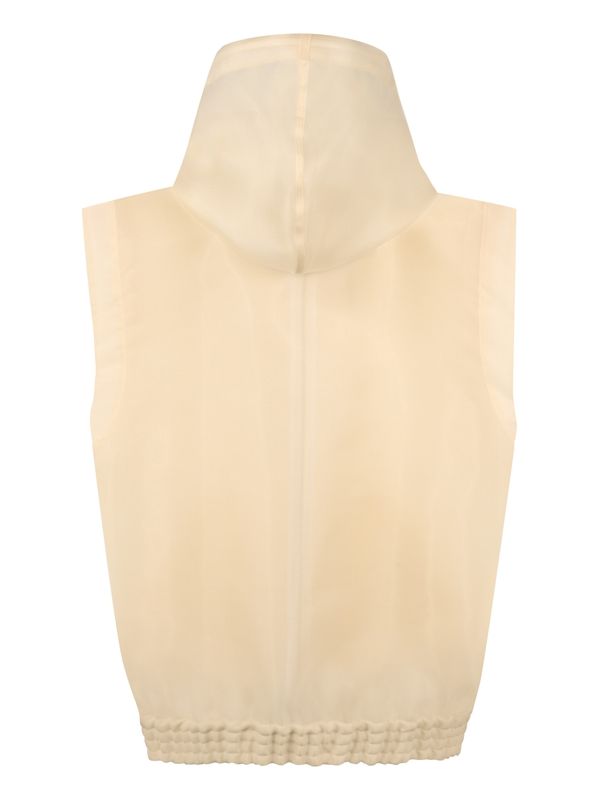 Drawstring Hoodie Vest