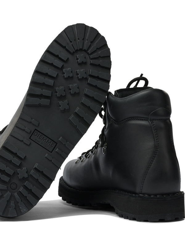 Dieme Black Lace-Up Boots