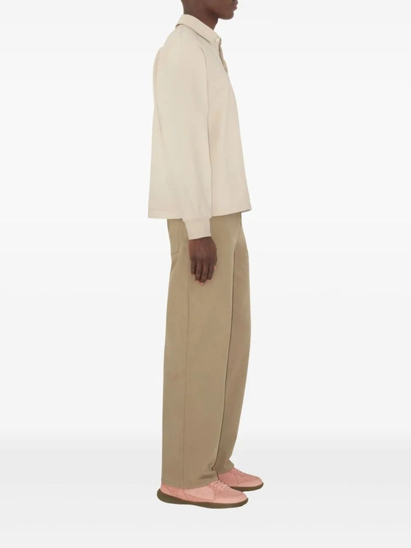 Beige Cotton Pants