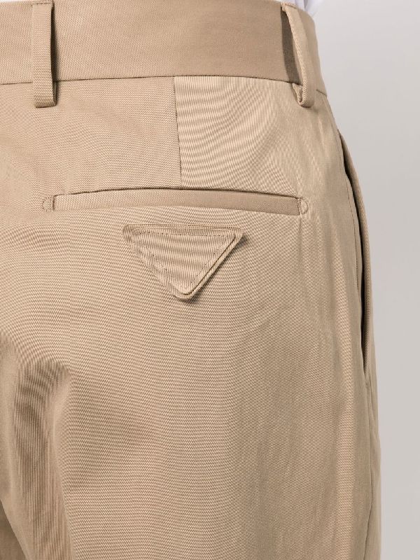 Back Triangle Logo Cotton Gabardine Pants