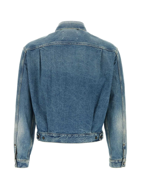 Back Stitch Cotton Denim Jacket