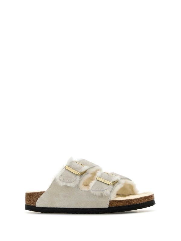 Arizona 扣环绒面革羊毛凉鞋