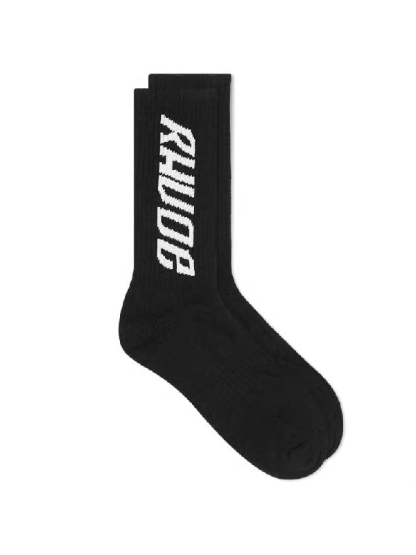 Intarsia logo hightop socks