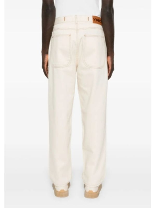 Back Logo Patch Stitch Denim Pants