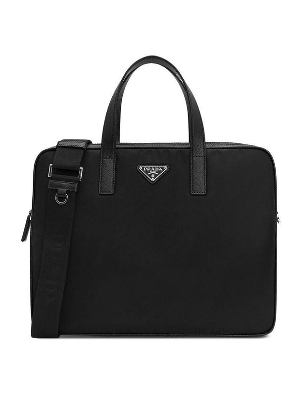 Triangle Logo Nylon Briefcase