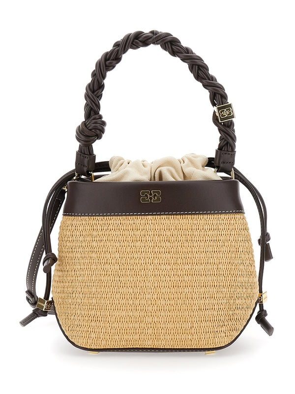 BOU Raffia Effect Bucket Bag