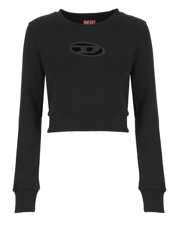 Slimmy Cutout Logo Crop Sweatshirt