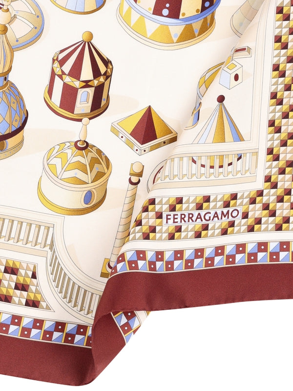 Nadir Graphic Print Silk Scarf