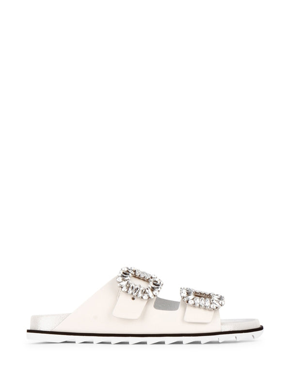 Vive Crystal Buckle Sandals