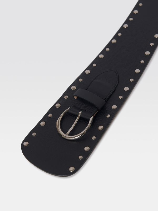 Cintura Casilda Stud Leather Belt