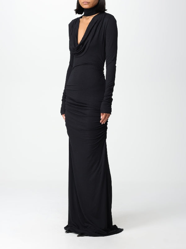 Drape Cutout Maxi Dress