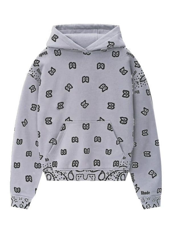 Bandana Pattern Cotton Hoodie