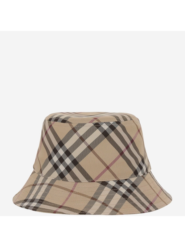 Ekd Logo Check Pattern Bucket Hat